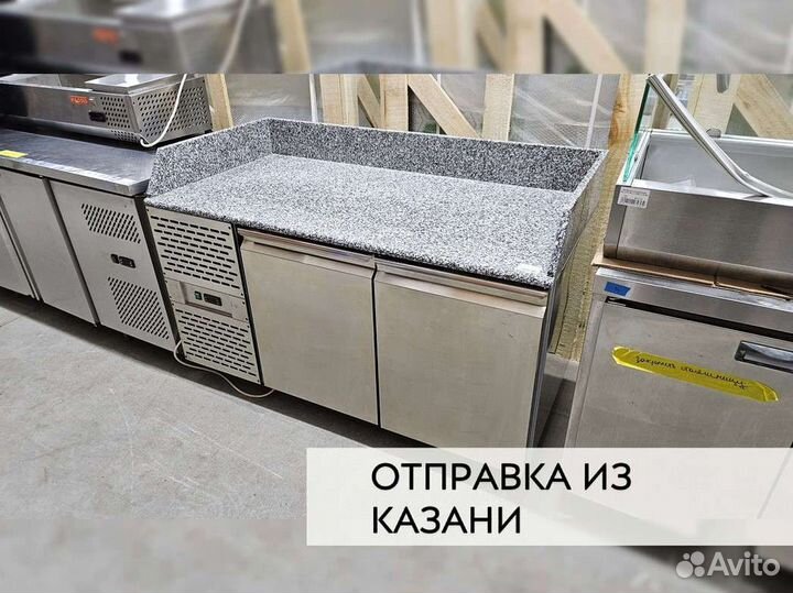 Стол для пиццы Bolarus SCH-2 inox (1410х700) мраморная столешница