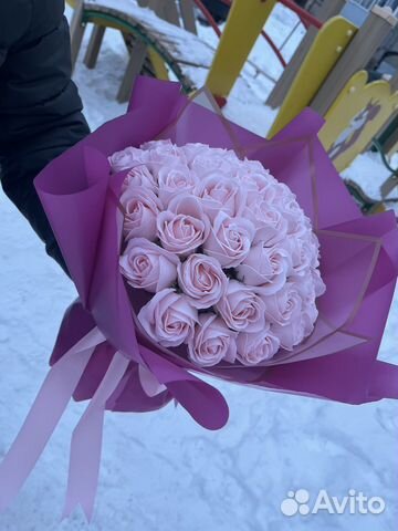 Букет из мыльных роз