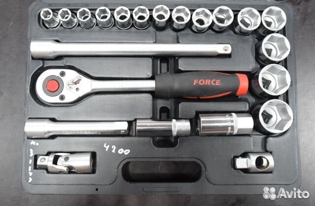 Набор инструмента 1/2DR 22пр force 4223