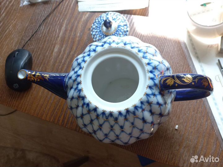 Чайник доливной 2л лфз кобальтовая сетка