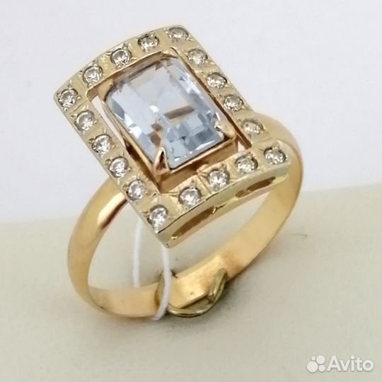 Кольцо / размер 18,5 / 4,33г / Золото585 / фианиты