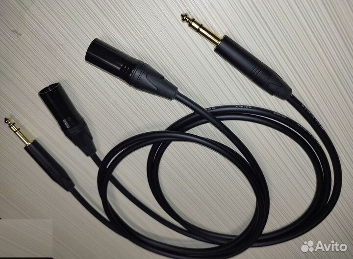 Балансные Jack TRS-XLR(m) пара Canare (Japan)