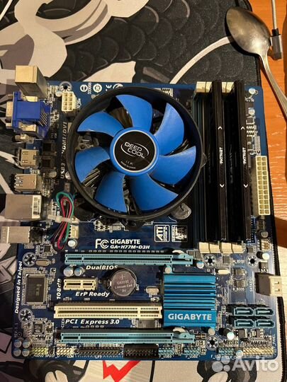 Материнская плата с процессором и памятью i7 3770