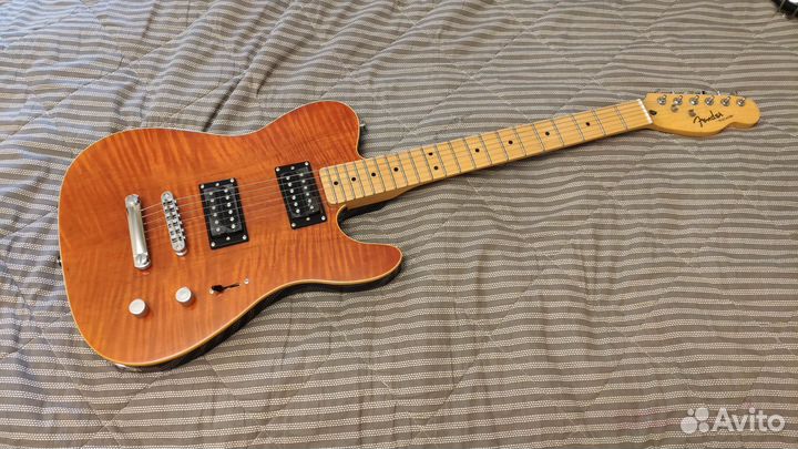 Реплика Fender Telecaster тигровая, два хамбакера