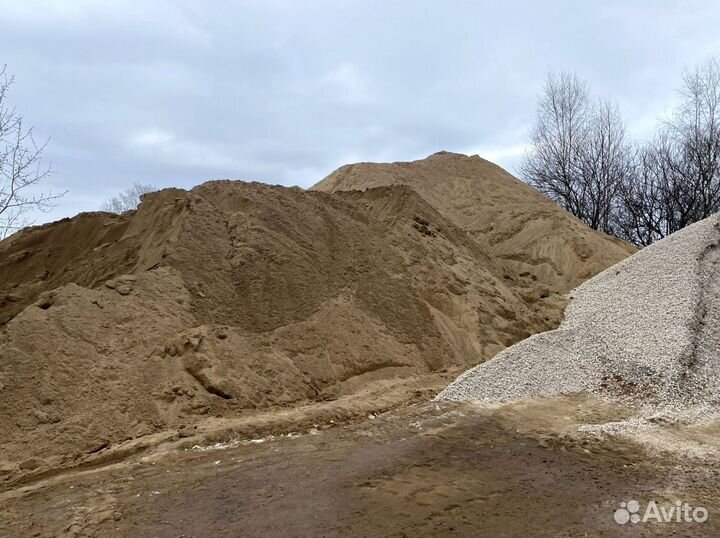 Песок, щебень