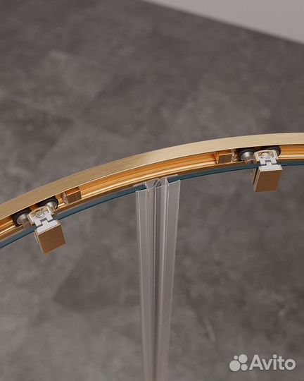 Душевой уголок Cezares Molveno 100x100 molveno-R-2-100-C-boro-IV профиль Брашированное золото стекло