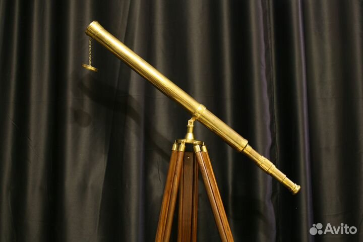 Старинный Латунный Телескоп
