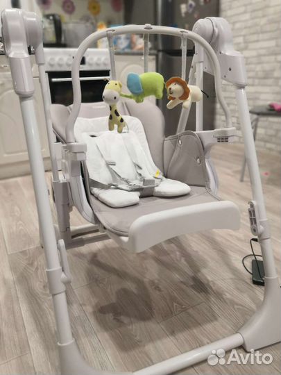 Стульчик для кормления 2 в 1 электрокачель