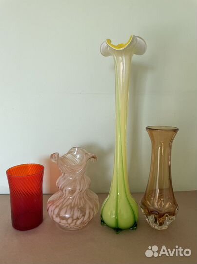 Ваза Гутное стекло СССР