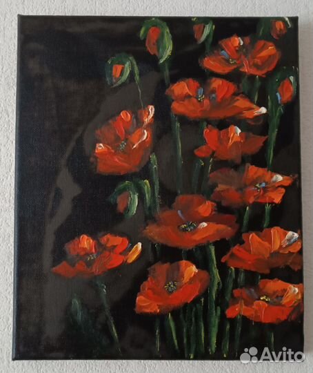 Картина маслом на холсте цветы