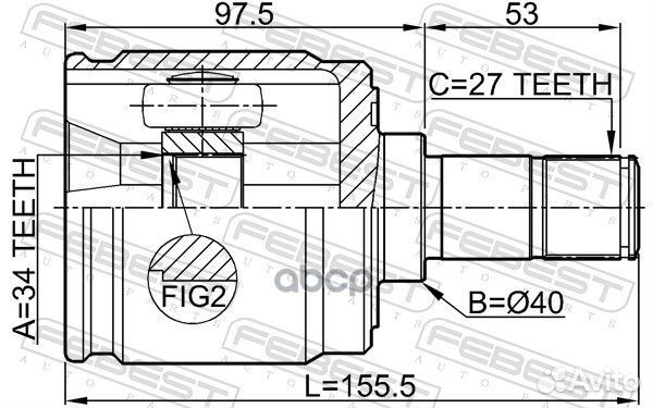 Шрус 0311-CL20LH 0311-CL20LH Febest