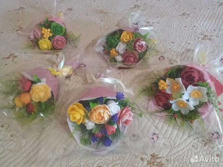 Букеты из мыла. Ручная работа