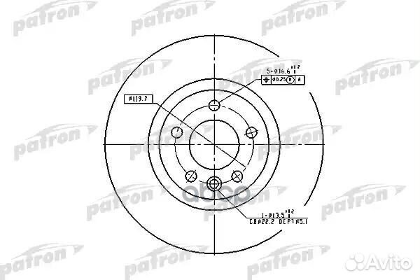 Диск тормозной передн vw:multivan v 04.03,tran