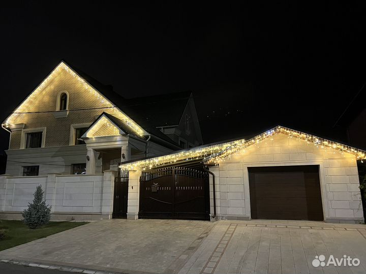 Новогоднее украшение частных домов и др.объектов