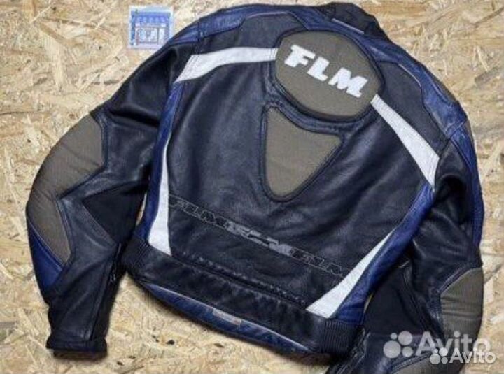 Мотокуртка кожаная мужская 48
