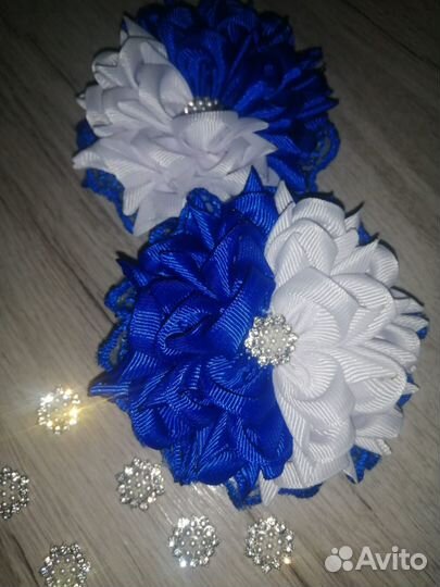 Бантики из лент и экокожи