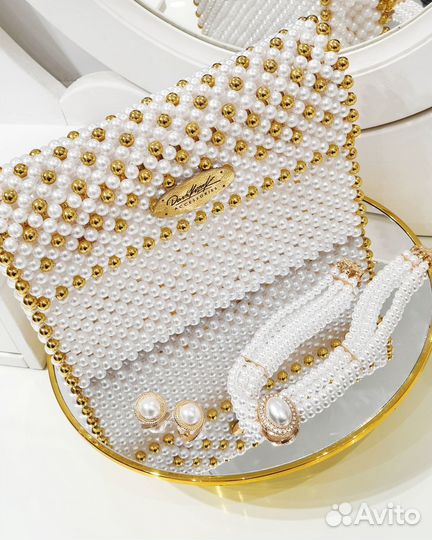 Сумка ручной работы неовинтаж из жемчуга Adele