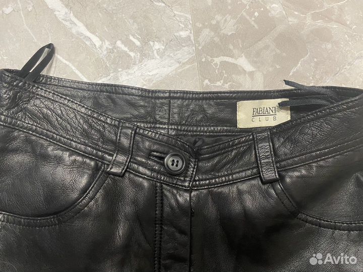 Брюки кожаные