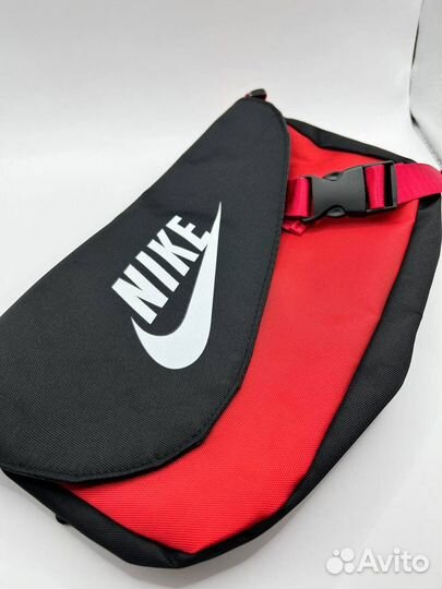 Сумка мужская NiKE на плече красная