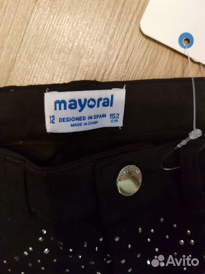 Брюки со стразами mayoral 152 новые