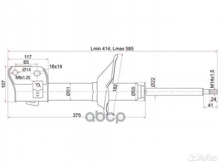 Стойка передняя subaru impreza/legacy 92-03 RH