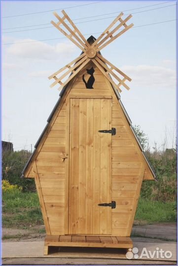 Дачный туалет с декором вфл 232