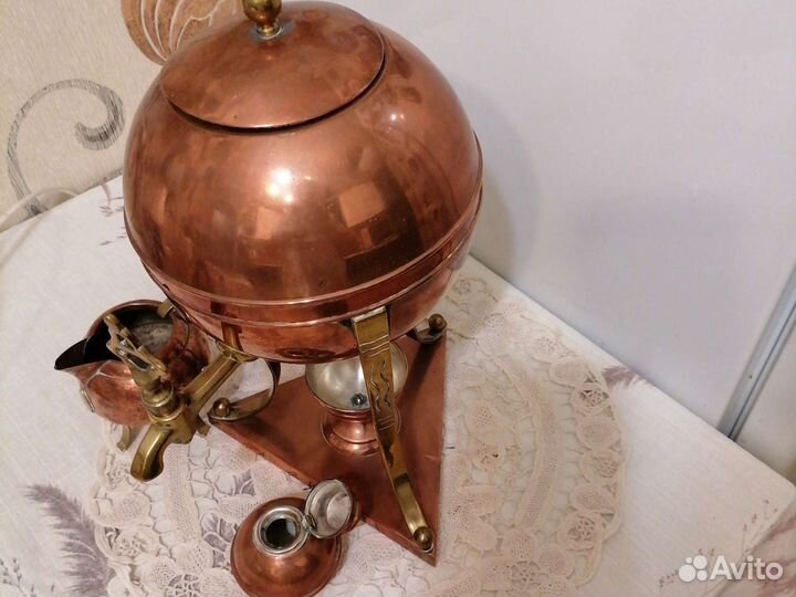 Антикварный медный самовар