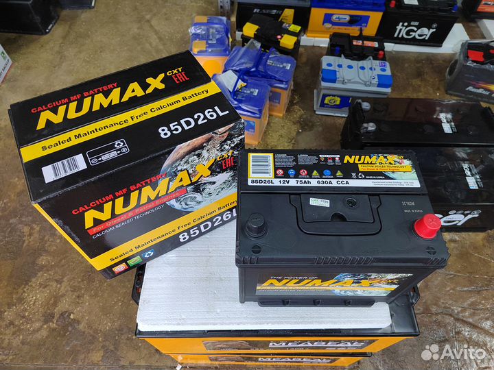 Аккумулятор Numax 75 Ач обр 630 А