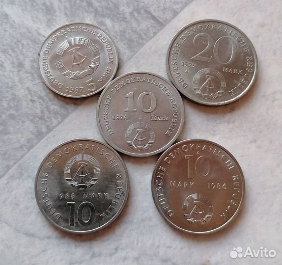 Германия ГДР 5,10,20 марок