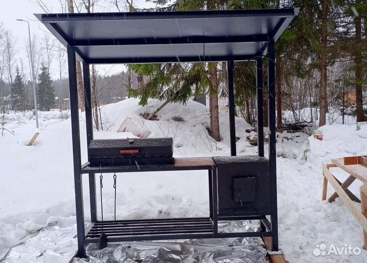 Мангал с крышей от производителя