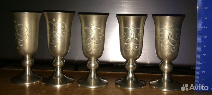 Серебряные рюмки. 5 шт. 916 пр. Таллин