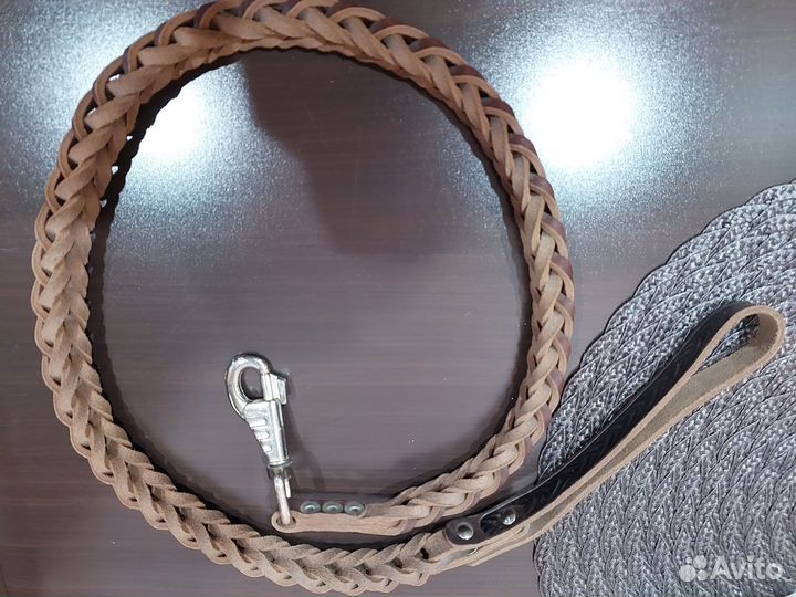 Поводок кожаный для собак