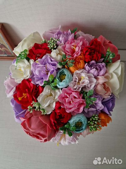 Букет цветов из мыла
