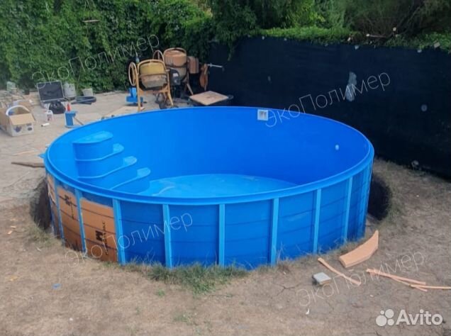 Бассейн из полипропилена круглый 4х1,2