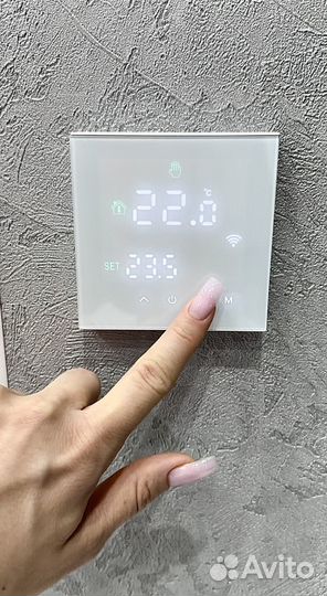 Умный терморегулятор белый для теплого пола WiFi