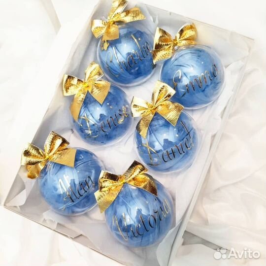 Елочный шар с индивидуальной надписью