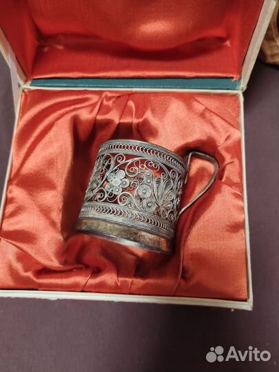 Птички подстаканник сканевый скань СССР