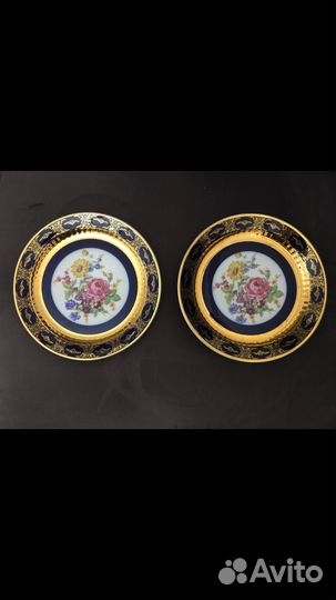 Набор тарелок carlsbad cobalt.Чехия