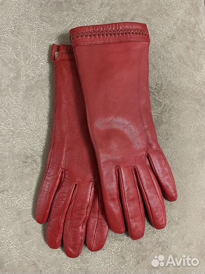Перчатки женские кожаные новые 6.5