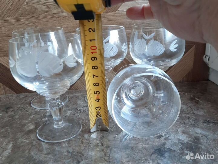 Фужеры хрустальные винтаж СССР