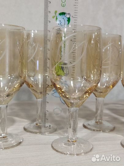 Бокалы цветное стекло с гравировкой