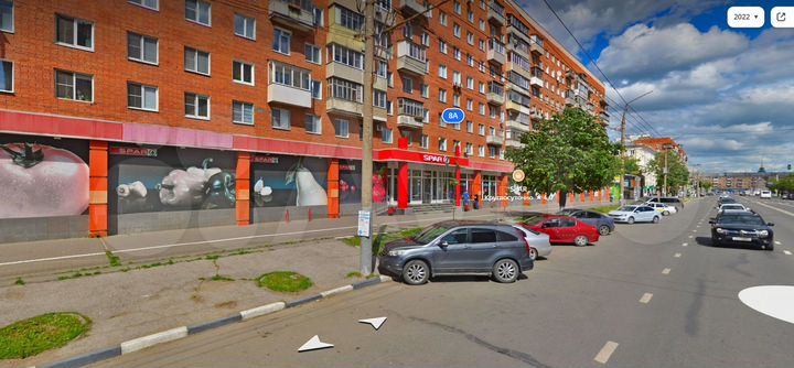 Торговая площадь, 45 м², складская площадь 140 м²