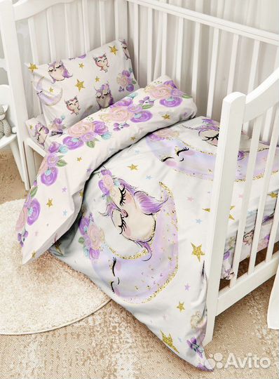 Постельное белье в кроватку для новорожденного