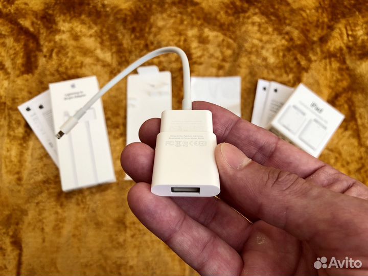 Apple Lightning to USB Camera + SD, 30-pin adapter