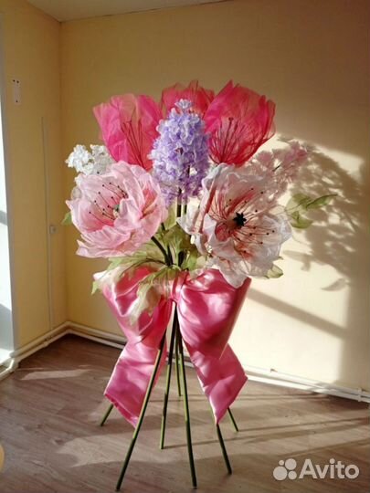 Цветы из шелка, большие цветы из ткани