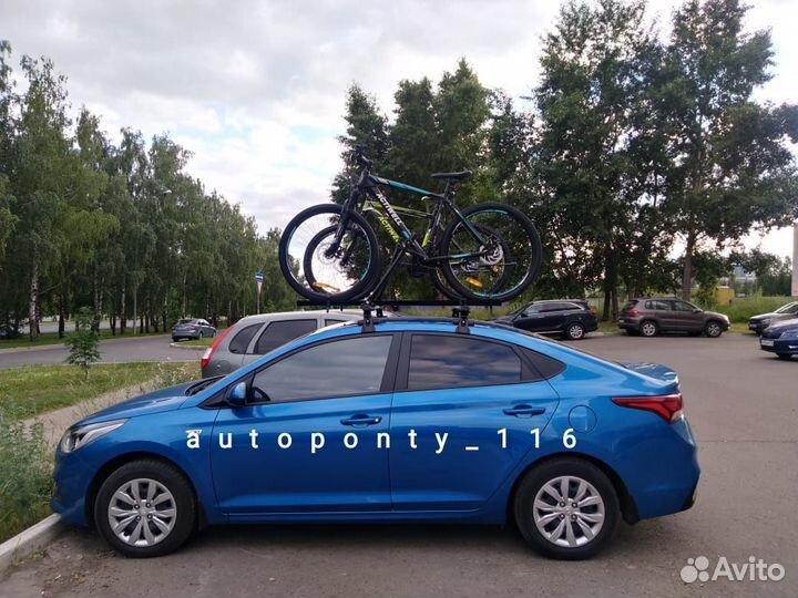 Багажник на крышу Hyundai Solaris аэро поперечины