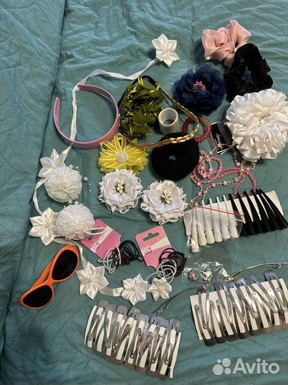Резинки для волос,украшения,заколки и тд