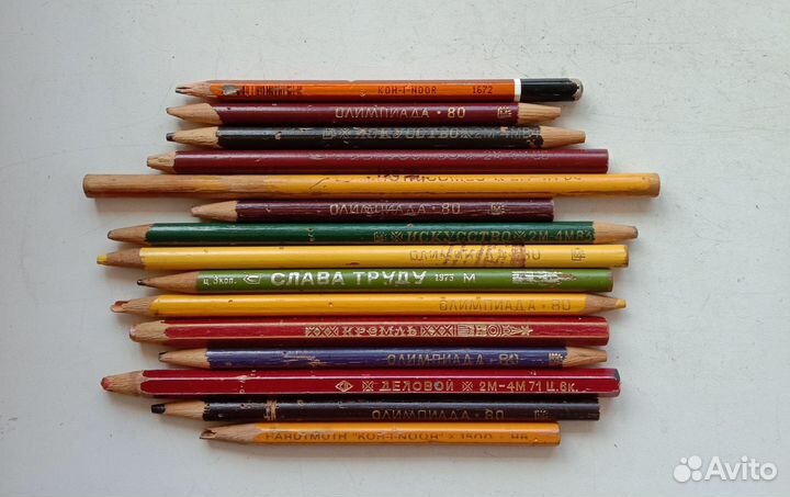 Раритет Советский пенал школьный с карандашами