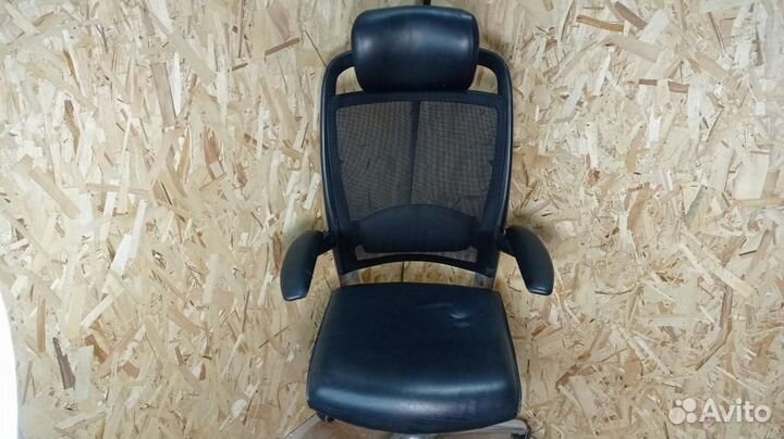 Элитное кресло нат.кожа Chairman Ergo 281 хром б/у