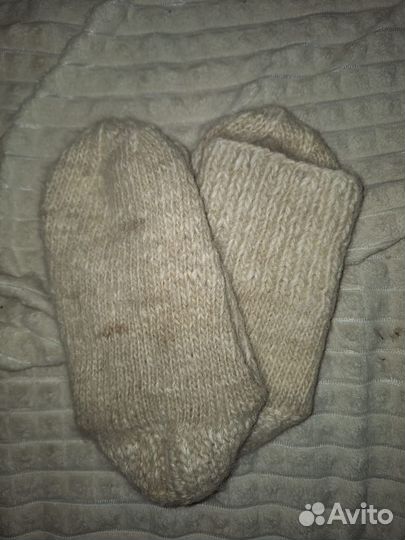 Носки шерстяные вязаные ручной работы